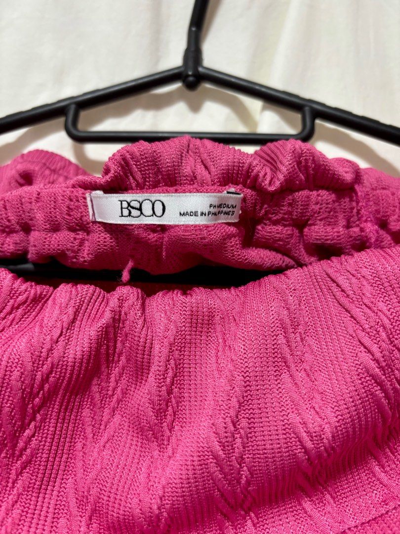 BSCO Pink Off-Shoulder and Skirt Set (Category: Sets or Coordinates) located in Calamba. Submitted by cliobuys_123 (Listing ID 1333802630, Image 3). Description: BSCO Pink Off-Shoulder and Skirt Set Best fit Small-Medium Very cute but used only once Price: 200.