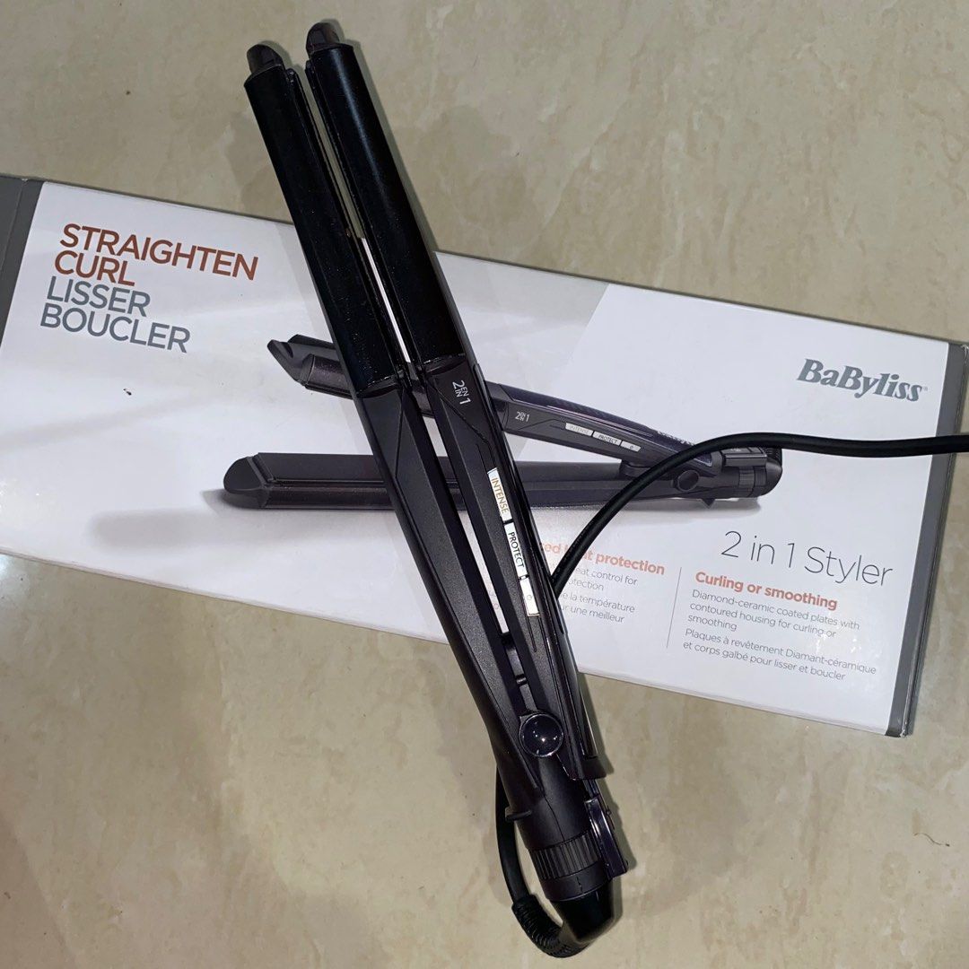 Catokan Rambut Babyliss Paris Intense Protect 2 In 1 Wet Dry Straightener BLST330E Kesehatan Kecantikan Perawatan Rambut di Carousell