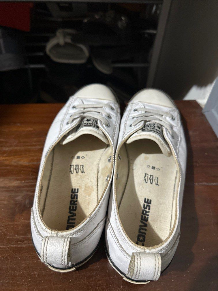 Converse white leather ballet cheap