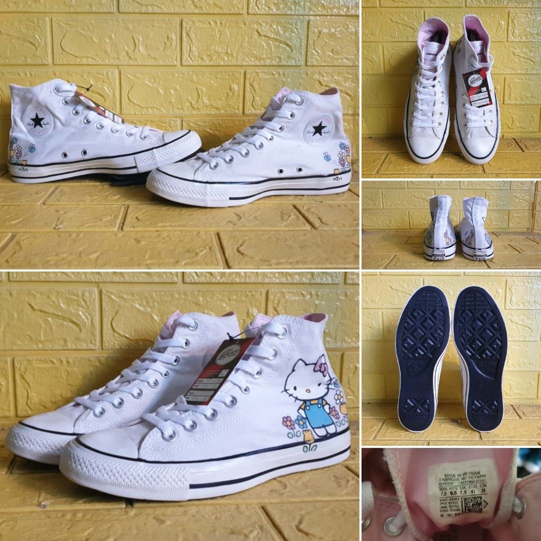 CONVERSE CT HI x HELLO KITTY Size 41 26 cm SECOND ORIGINAL Fesyen Pria Sepatu Sneakers di Carousell