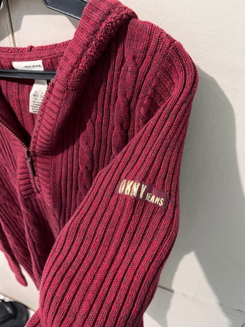 DKNY Red Jacket (Category: Coats, Jackets and Outerwear) located in Mandaluyong City. Submitted by msafer (Listing ID 1333699587, Image 3). Description: Length: 22" Width: 15.5" Arm length: 24".