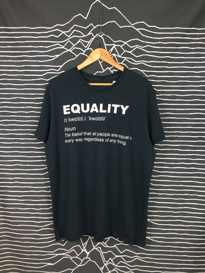 Equality Defined Wording Essential Tee Men s Fashion Tops Sets Tshirts Polo Shirts on Carousell