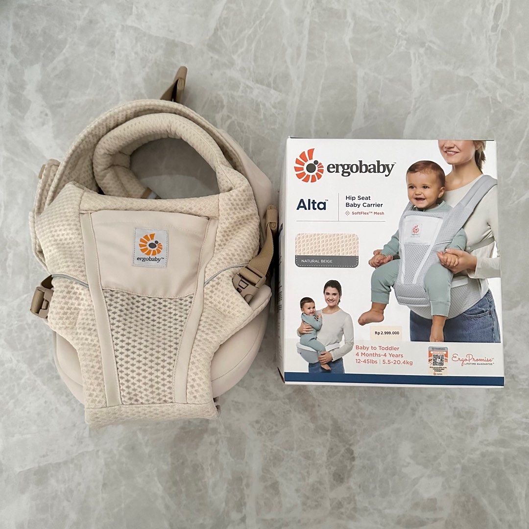 ERGOBABY Alta Baby Carrier Natural Beige Gendongan Dudukan Bayi Bayi Anak Kereta Kursi Goyang Gendongan Bayi di Carousell