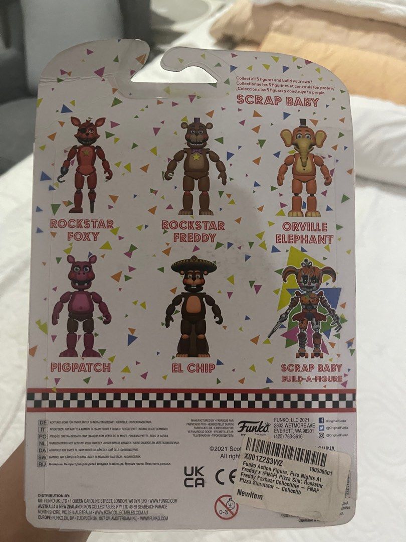 Funko FNAF Pizzeria Simulator Freddy Figure (Category: Designer & Blind Box Toys) located in Quezon City. Submitted by micorgi (Listing ID 1333785685, Image 2). Description: Box is a worn because it is old but figure is still sealed in it’s package, perfect for fnaf fans :).
