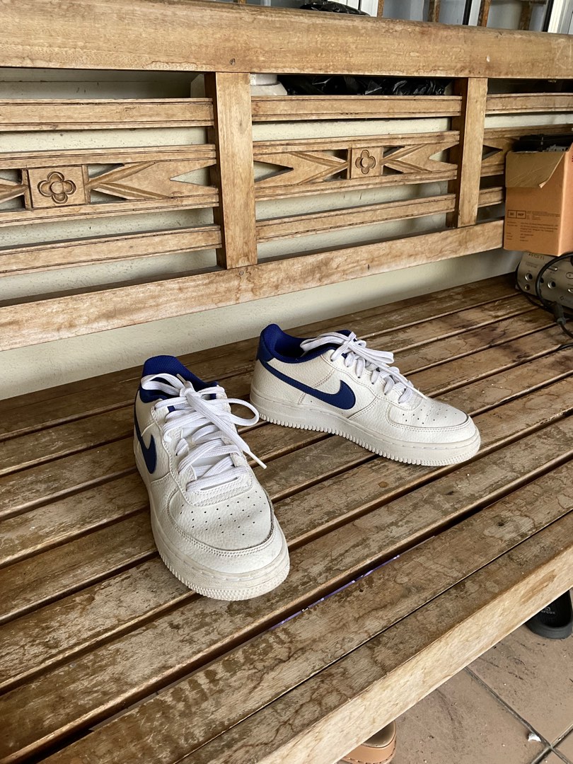 Nike air force 1 white deep royal top