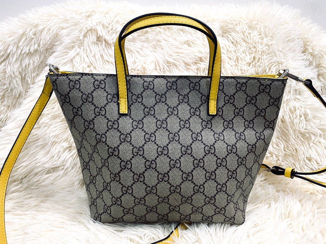 Gucci children's gg supreme bow tote best sale