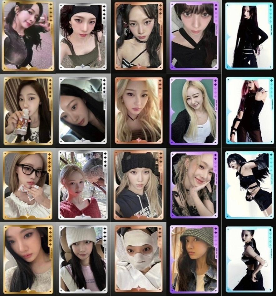 aespa 中国 drama QQ Music starlight 25枚セット Aespa Whiplash QQ Music Starlight Lucky Draw Official