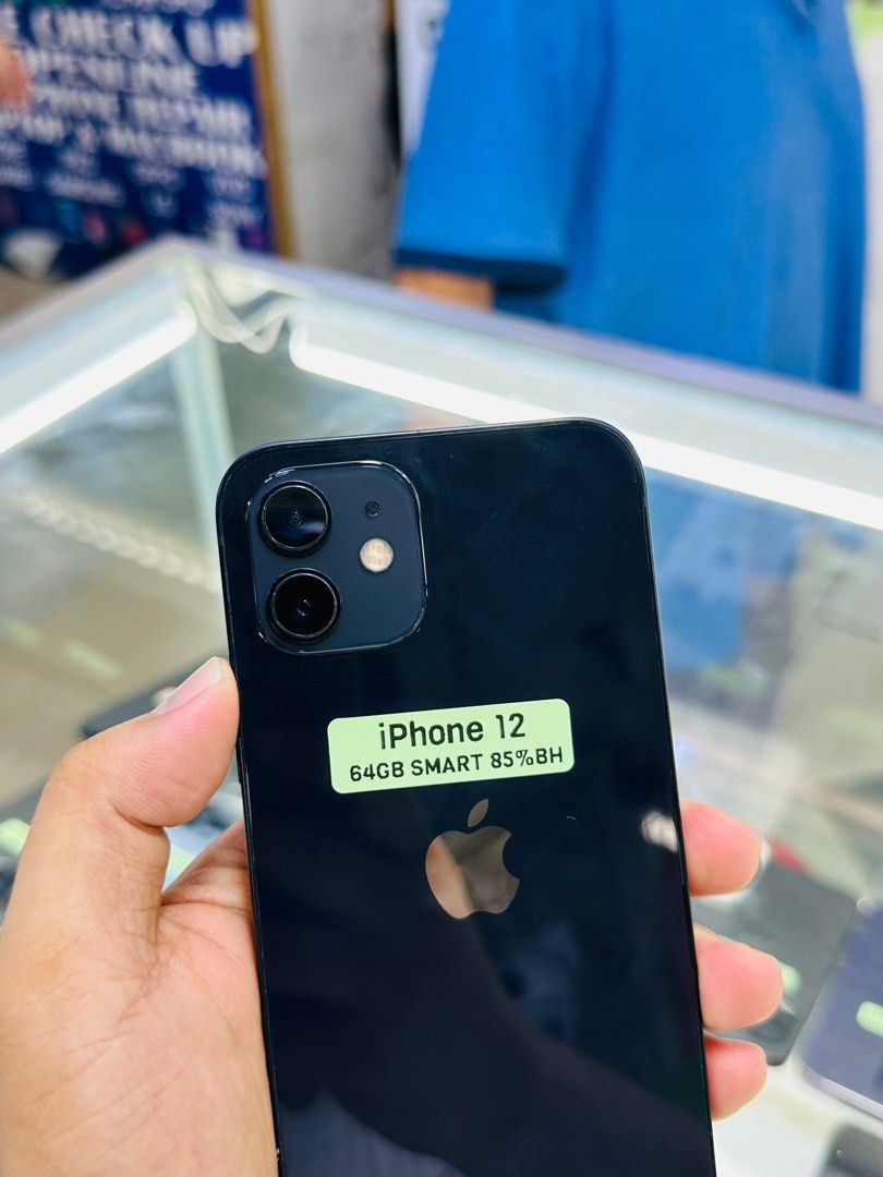 Iphone 12 64GB smartlocked 85BH NO ISSUES 98% smooth (Category: iPhone 12 Series) located in San Juan City. Submitted by saabangadgetshop (Listing ID 1333807018, Image 1). Description: Onhand | Pre-owned Iphone 12 64GB SMARTLOCKED 85Bh NO HIDDEN ISSUES NO HISTORY OF REPAIR 98%Smooth TEST TO SAWA RESET ALL YOU WANT NOT REFURBISHED AUTHENTIC PHONE ALL WORKING Mode of Payment : ⬇️ ▪️Cash ▪️Bank Transfer ▪️Gcash 📍Installment available here thru: 📍 
