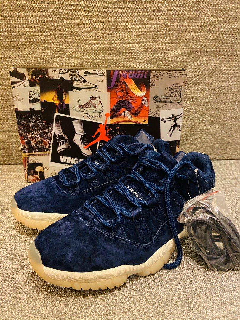 Jordan 11 respect very rare blue suede 100 real Carousell