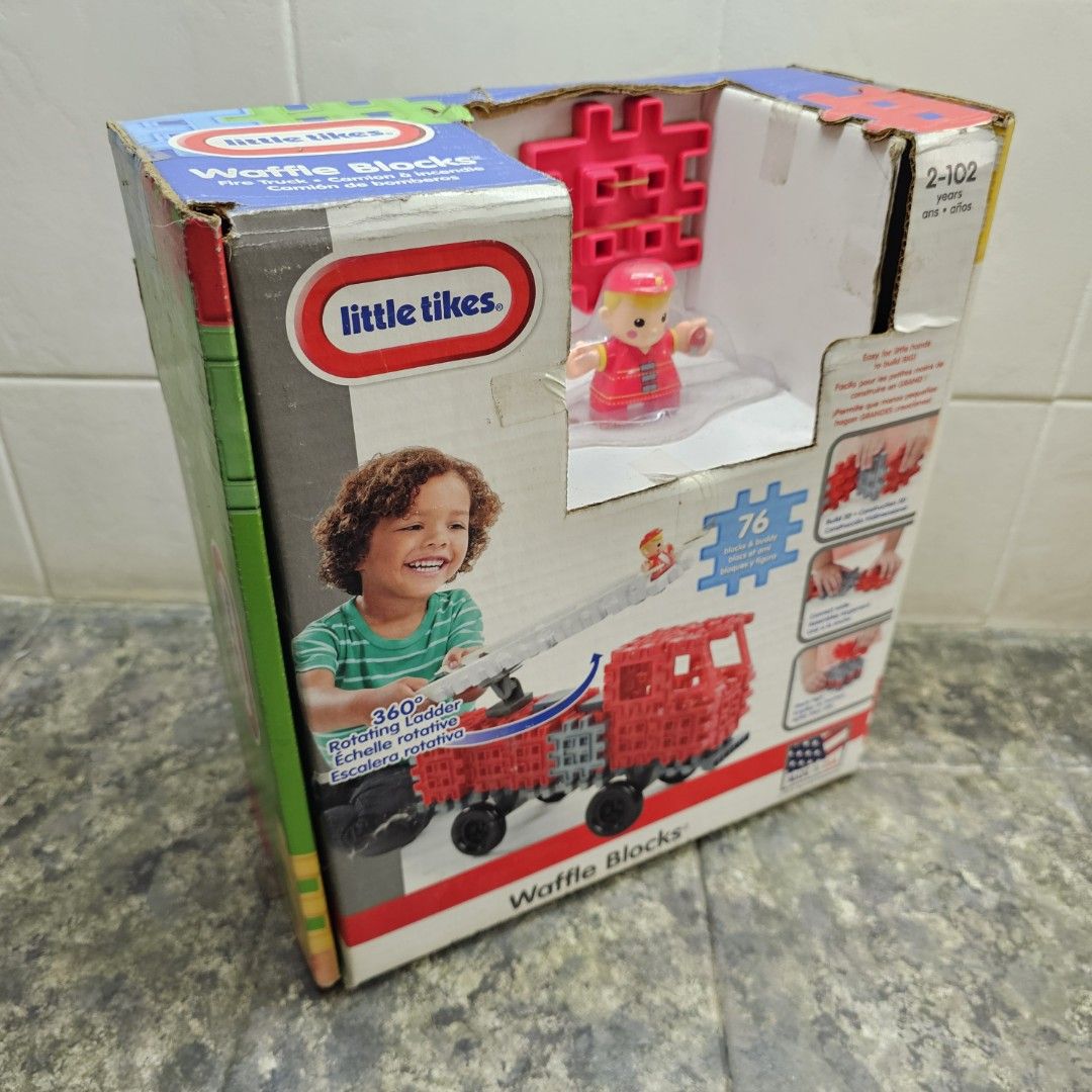 LITTLE TIKES WAFFLE BLOCKS Fire Truck Playset Hobbies Toys Toys Games on Carousell