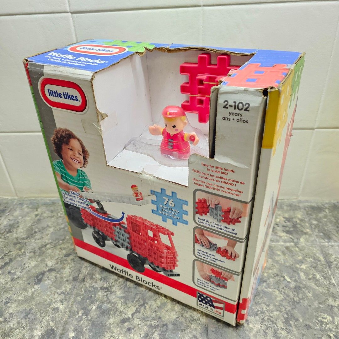LITTLE TIKES WAFFLE BLOCKS Fire Truck Playset Hobbies Toys Toys Games on Carousell