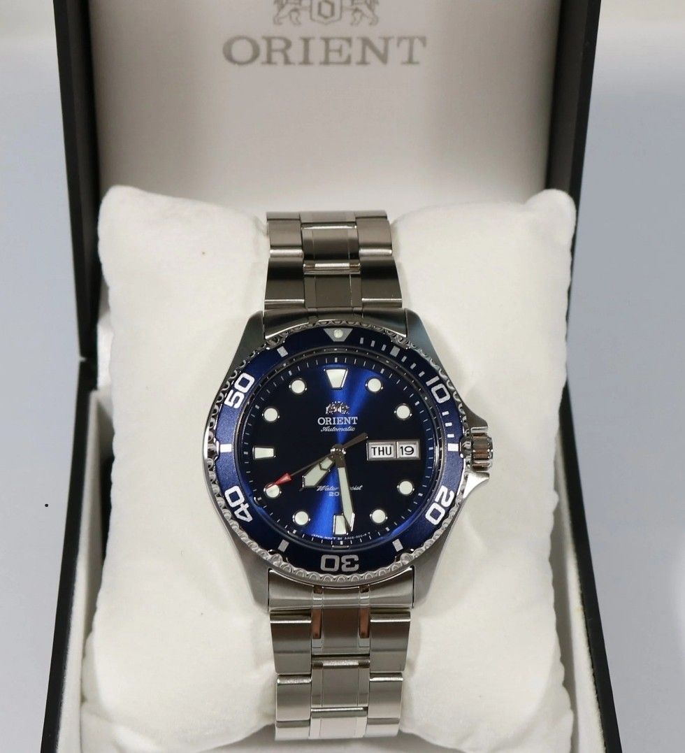 Lowest Price Orient Ray Men s Automatic Blue Dial Stainless Steel Watch Birthday gift birthday FAA02005D FAA02005D9 BRAND NEW IN BOX WITH 1 YEAR WARRANTY Men s Fashion Watches Accessories Watches on C...