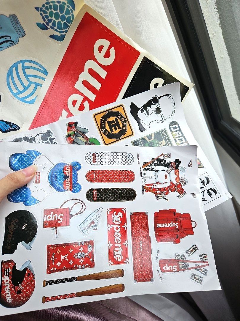Luggage stickers supreme vans branded aesthetic Hobbies Toys Travel Travel Essentials Accessories on Carousell