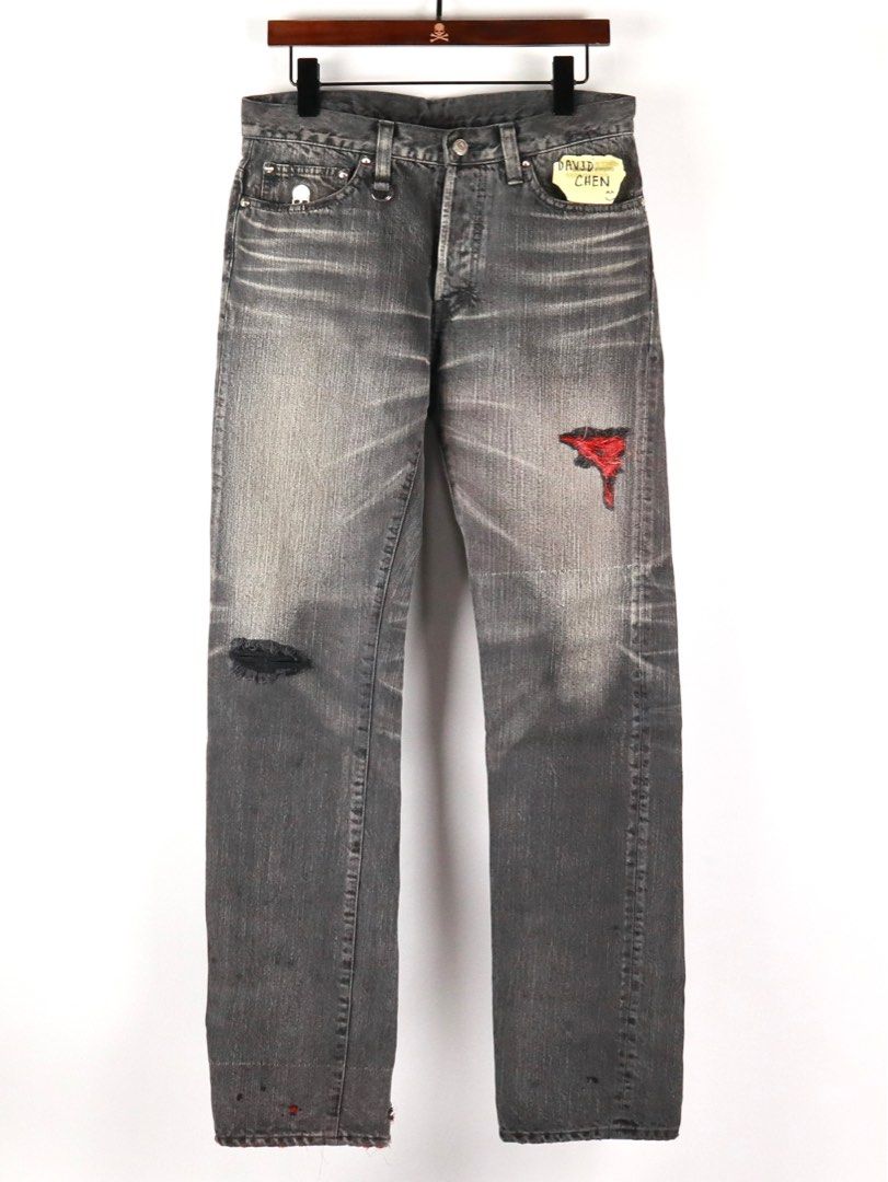 Mastermind Japan MMJ 06SS Paradise Washed Processed Denim Jeans  