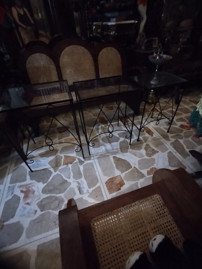 nesting table with glass top fastrack sale 2000 each (Category: Tables & Sets) located in Mandaluyong City. Submitted by katkat888kit (Listing ID 1333758138, Image 1). Description: nesting table with glass top fastrack sale 2000 each newly painted set 6k height 27 inches length 20 inches width 16 inches pick up only or via lalamove mandAluyong city.