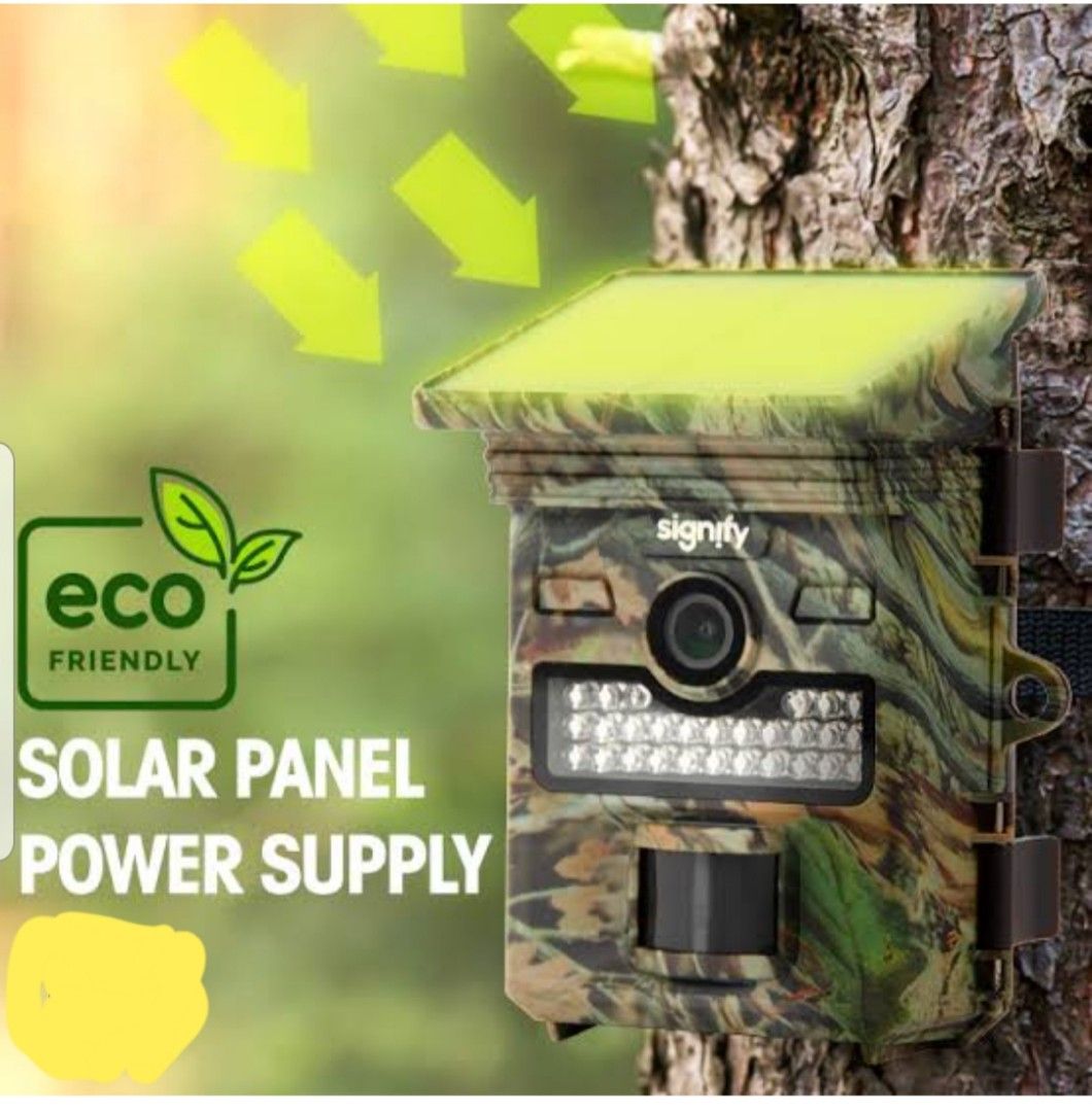 Signify Security Camera New In Box Signify Battery Operated Wildlife Camera with Solar Power ...