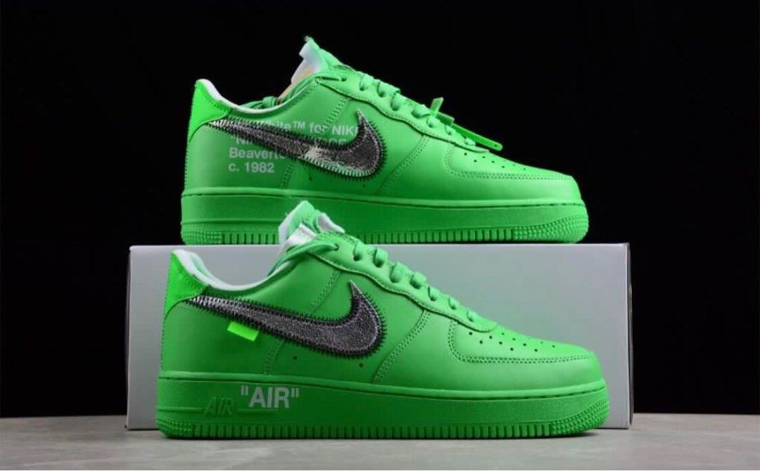 lime green air force 1 off white