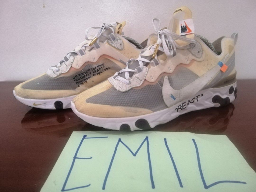 Nike React Offwhite 87 Men s Fashion Footwear Sneakers on Carousell