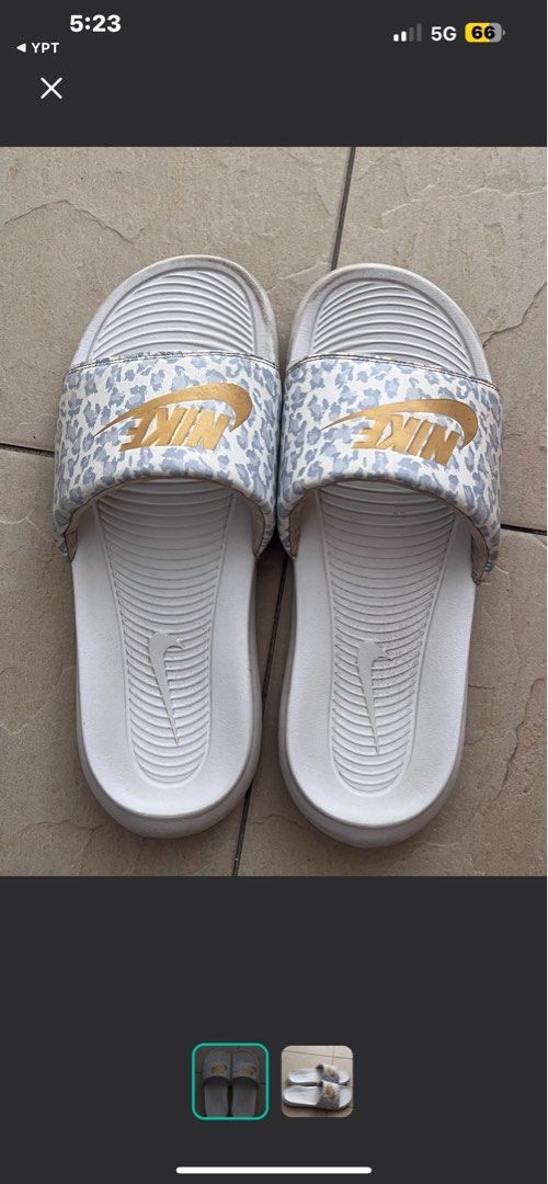 Leopard print nike slides discount