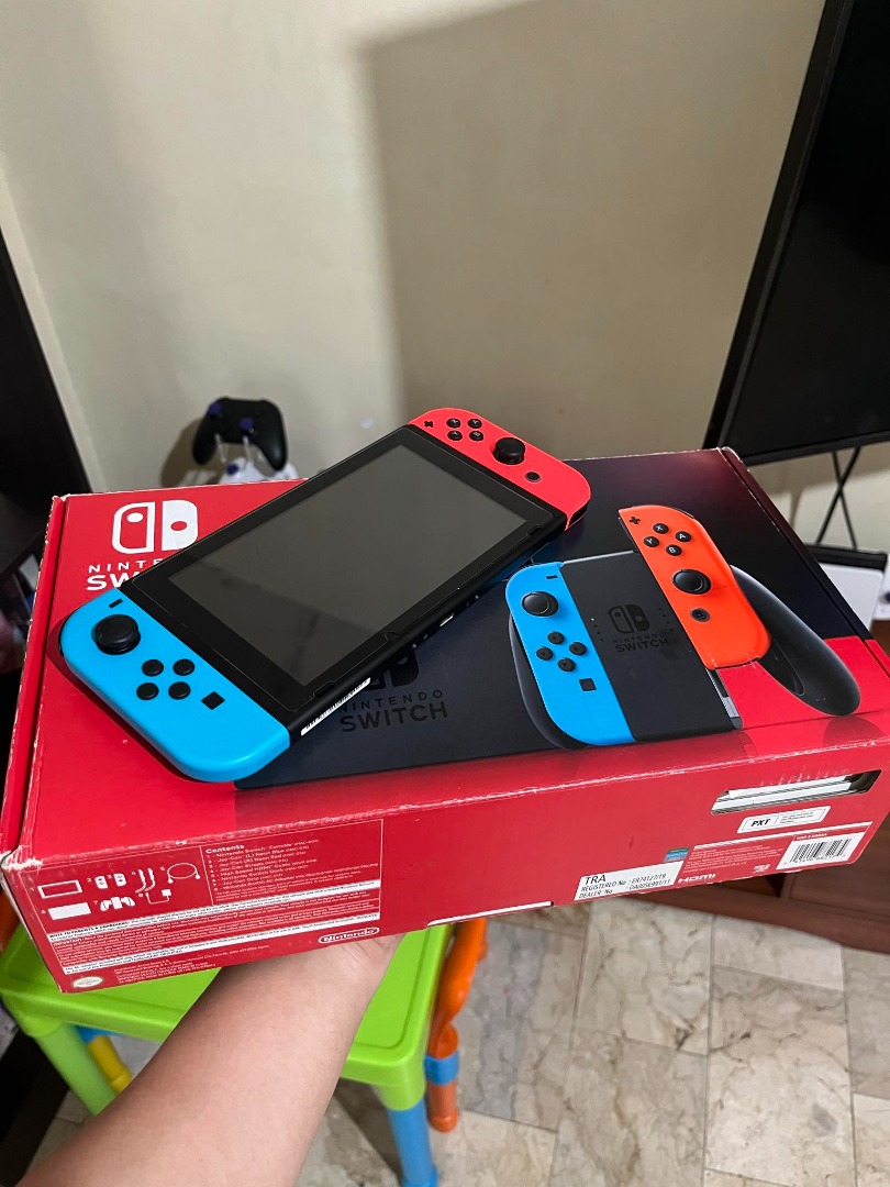 Nintendo Switch V2 Neon Red & Blue, Video Gaming, Video Game Consoles