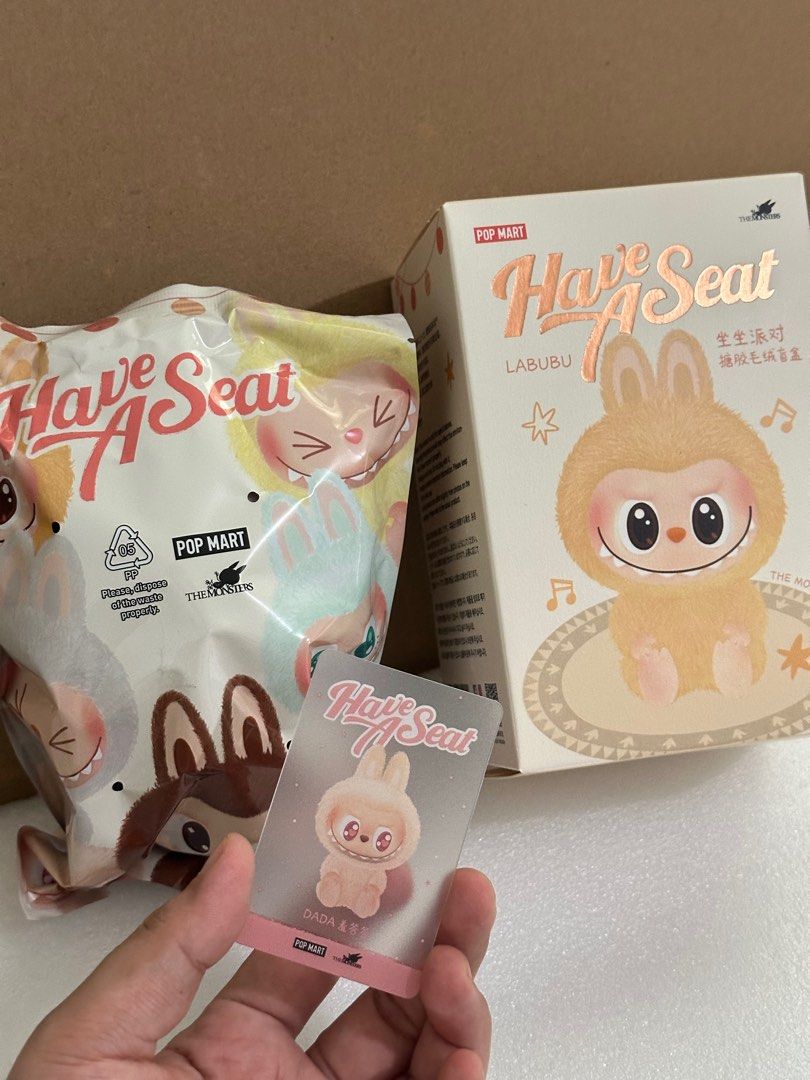 Original Labubu V2 Have A Seat - DADA sealed foil, Hobbies & Toys, Toys ...