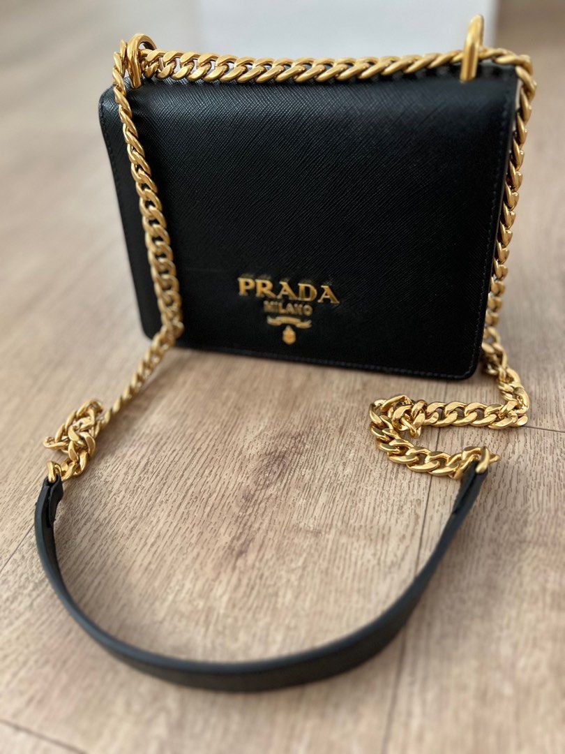 Prada Pattina Saffiano Handbag, Luxury, Bags Wallets on Carousell