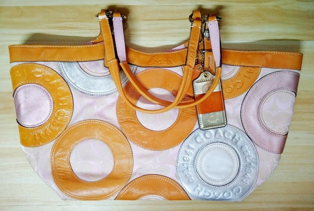 Vintage coach patchwork purse deals