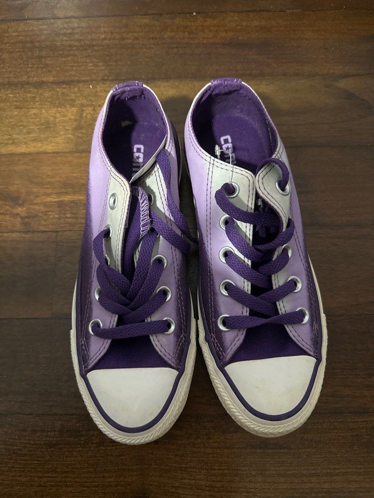 Purple Converse Sneakers US5 Women s Fashion Footwear Sneakers on Carousell