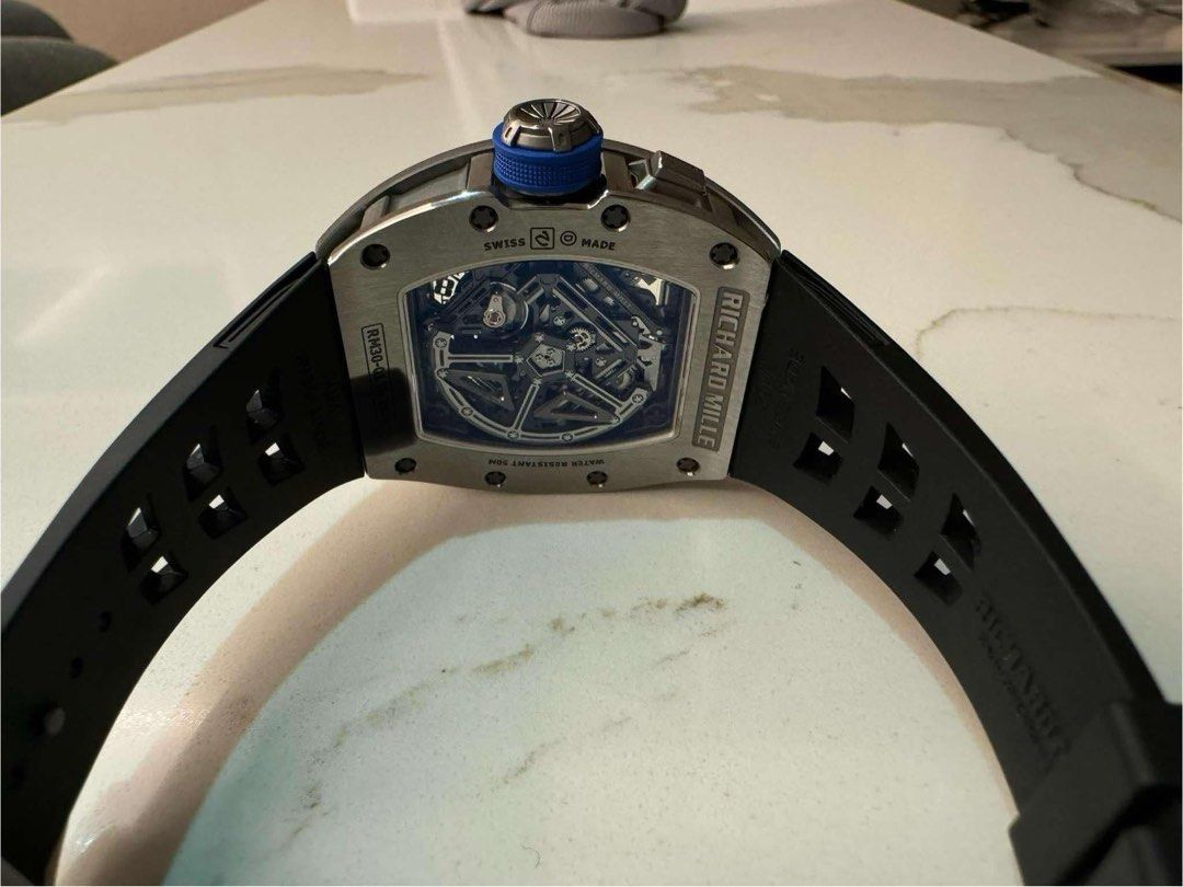 Richard Mille Year model 2024 30-01 Ti (Category: Luxury Watches) located in Pasig City. Submitted by Watchaholics (Listing ID 1333685900, Image 3). Description: Richard Mille Year model 2024 30-01 Ti Complete full set Used once Stickers removed by AD Bought in St Barth's ONHAND Value market is at 18M Selling for only a 16.5M You may DM or contact @ 09615077138 Thanks admin😉 .