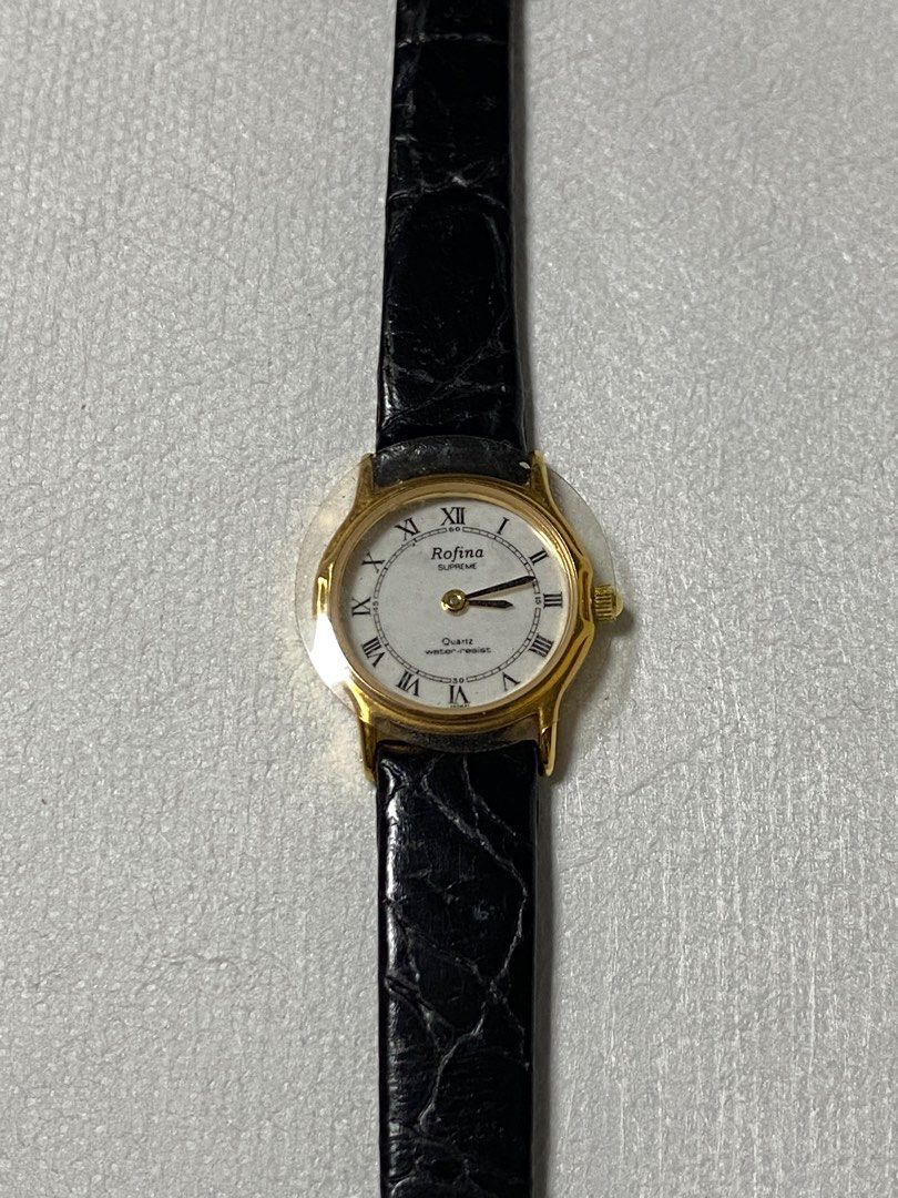 Vintage Rofina Supreme 22K Gold Plated Cable Bracelet Quartz Watch New Battery Rofina Supreme Watch 23K Gold Plated | #470243444 main image 4