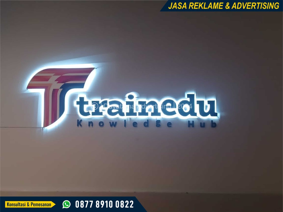 Shop Sign Huruf Timbul Galvanis Backlight, Desain & Kerajinan Tangan ...