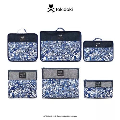 シンガポール航空×トキドキラゲッジオーガナイザー パッキングキューブ 6点セット SQ Singapore Airlines x Tokidoki 6pcs Set Luggage Organisers