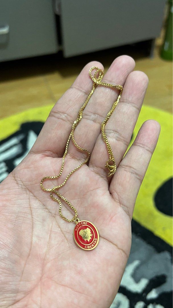 Supreme libertad necklace 14k authentic Men s Fashion Watches Accessories Jewelry on Carousell