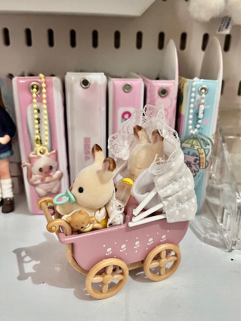Sylvanian Families Chocolate Rabbit Twins (Category: Figurines & Statues) located in Manila. Submitted by strwberrykori (Listing ID 1333681154, Image 2). Description: - complete with box - bought from mercari jp - so cute for display! 🐰🍼.