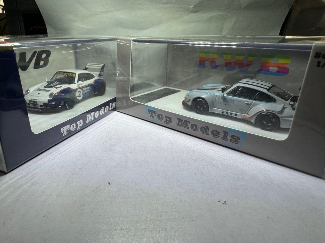 Top Models 1/64 RWB 993 Rothmans & Motozolo ver., Hobbies & Toys