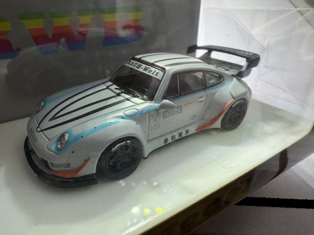 Top Models 1/64 RWB 993 Rothmans & Motozolo ver., Hobbies & Toys