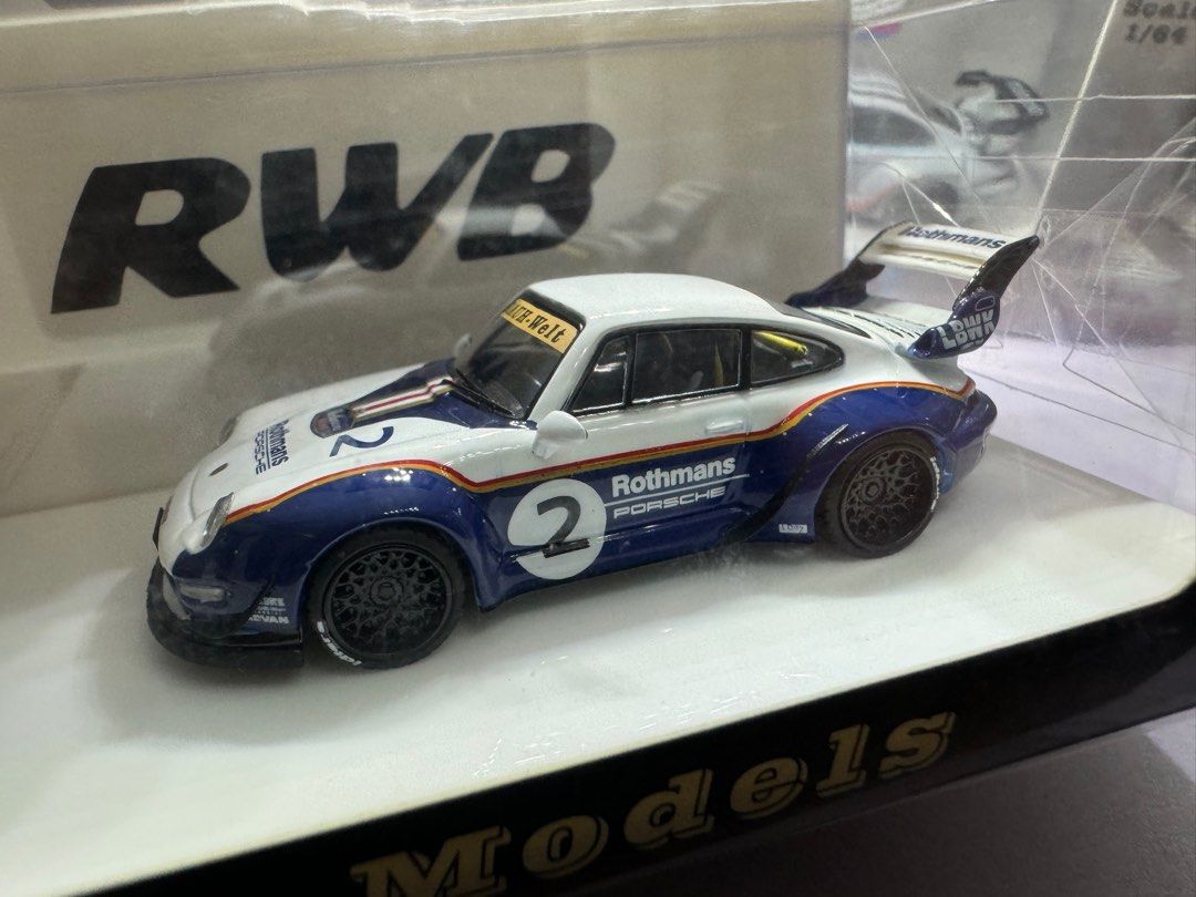 Top Models 1/64 RWB 993 Rothmans & Motozolo ver., Hobbies & Toys