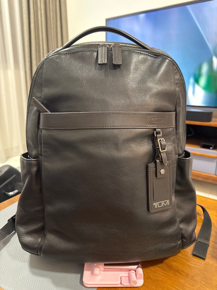 Tumi Clayton Leather Backpack Dark Brown Hickory 69780HKO