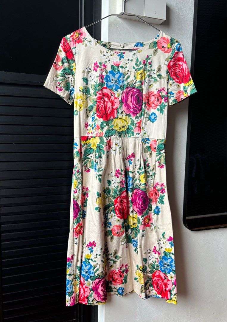 UK8 CATH KIDSTON Hampstead Rose floral dress short sleeve midi
