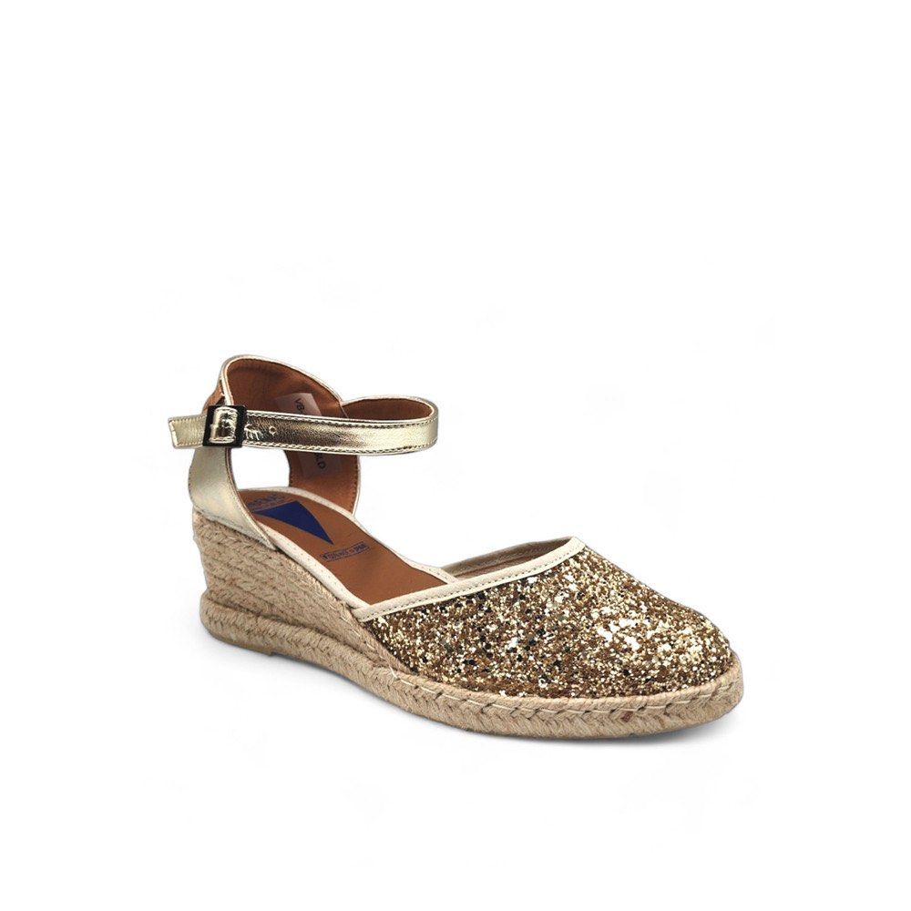 Verbenas Gold Espadrille Wedges Women s Fashion Footwear Wedges on Carousell