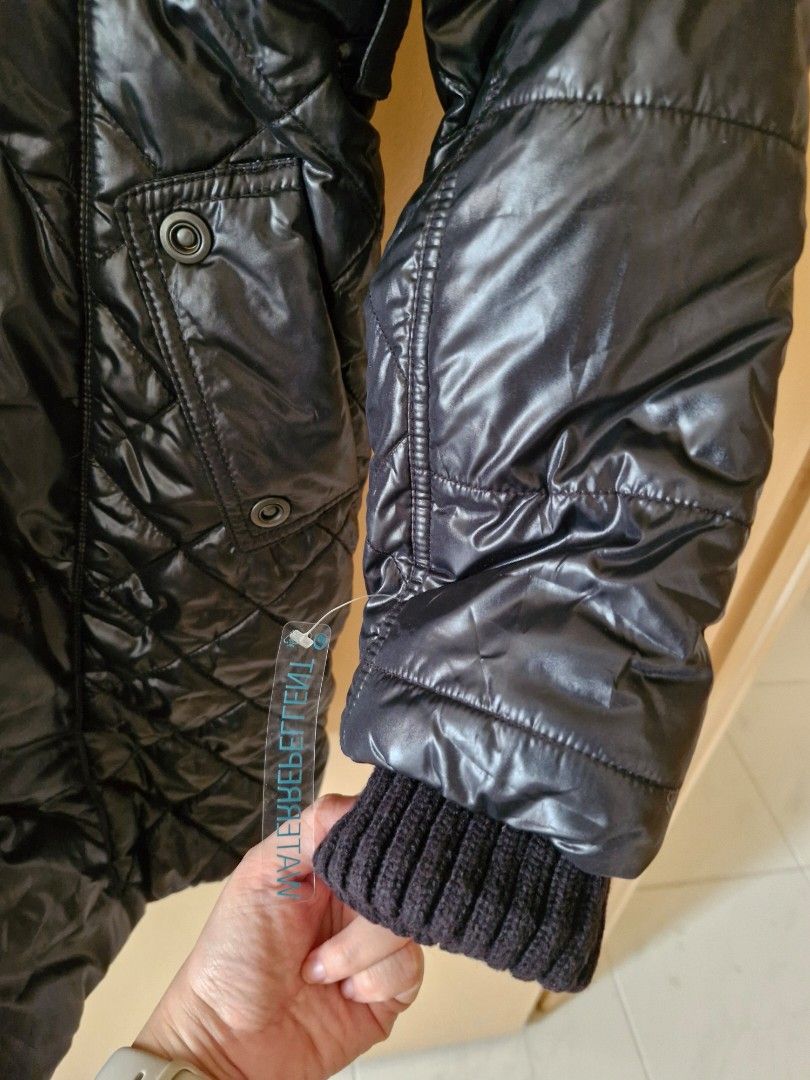 Winter Jacket (Category: Coats, Jackets and Outerwear) located in Singapore. Submitted by trustyworker (Listing ID 1333729521, Image 4). Description: mango winter jacket. never worn before and completely new with 2 tone colour. bought on impulse as it was too small for me and I was unable to lose weight after that. made a mistake in storage and there are small holes in the jacket as indicated in the photos. given this the price is lowered signifi