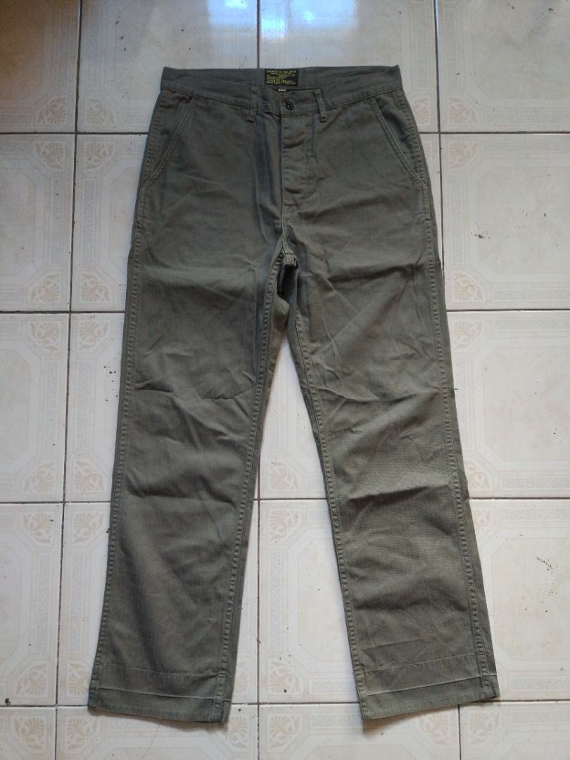 Workware OD HBT Trouser 32 actual (Category: Trousers) located in Pasay City. Submitted by denimdude.ph (Listing ID 1333701502, Image 1). Description: adjusted length, increased length.
