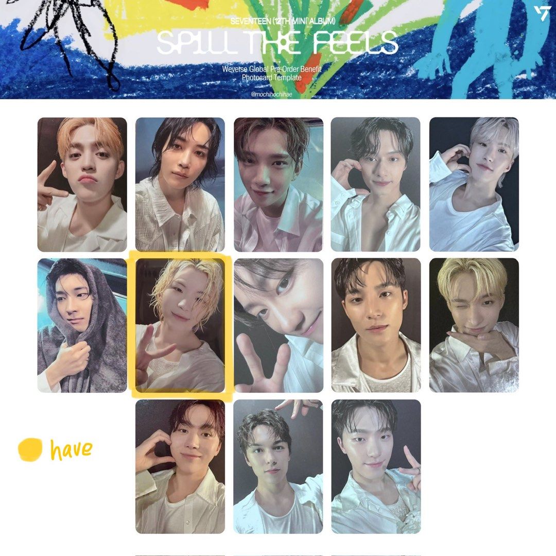 WTT] Seventeen Spill The Feels Weverse Pob Feel Blue pc, Hobbies 