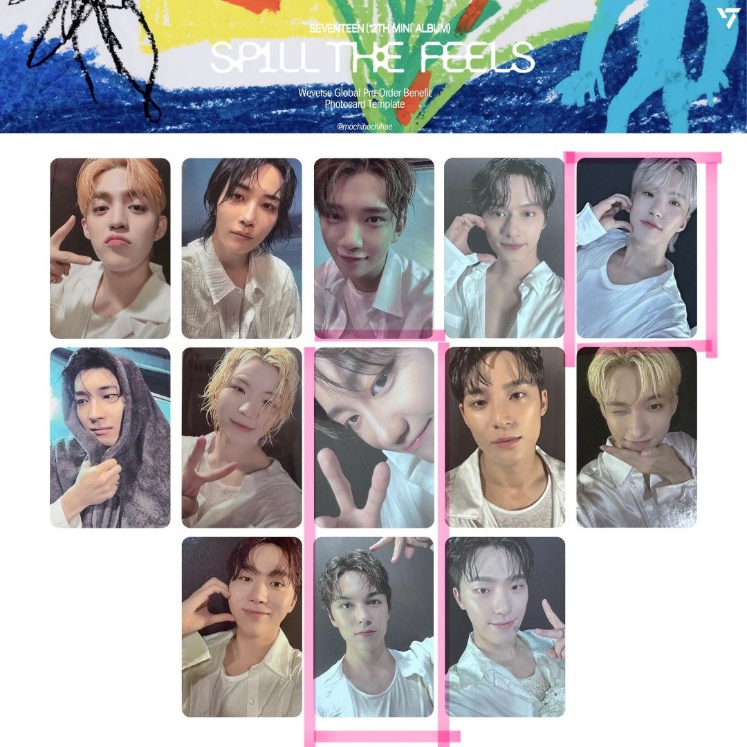 SEVENTEEN SPILL THE FEELS Weverse Exclusive Photocard - The8