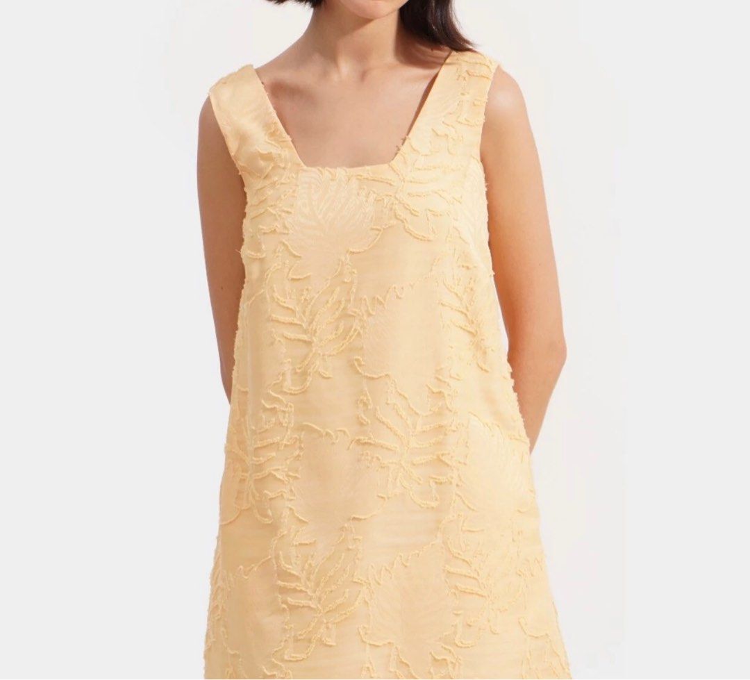 Yellow Dress by For Me (Category: Dresses) located in Makati City. Submitted by trishthings (Listing ID 1333834185, Image 3). Description: Worn Once, doesn’t fit me anymore. Has 2 pockets! Size M on for me, I also posted a size chart. Bought for 1,300.