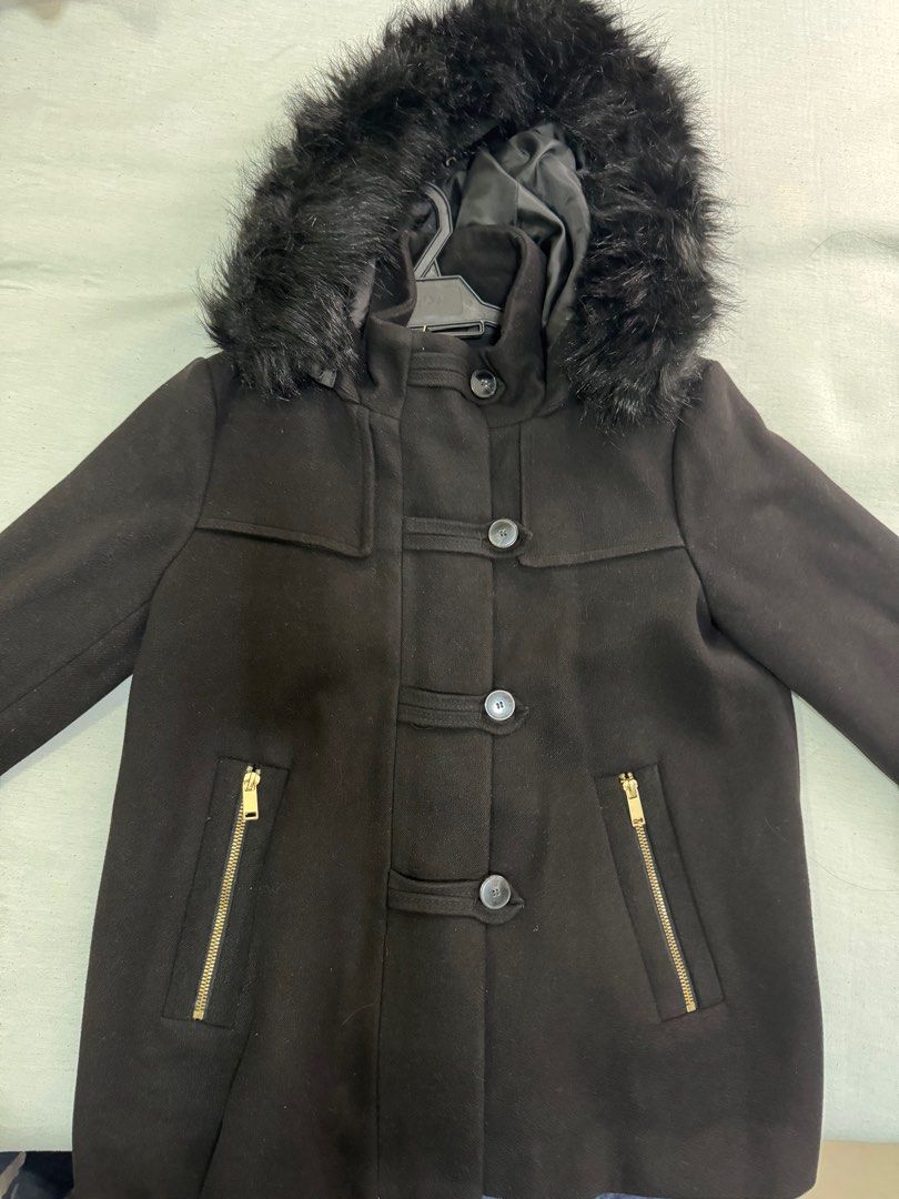 Zara hooded three quarter length coat 2025