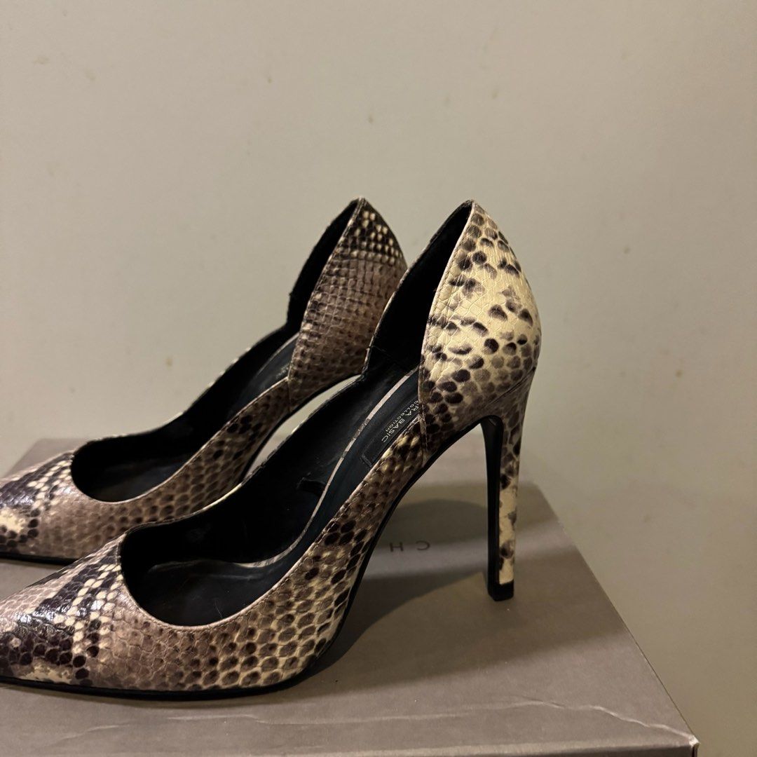 ZARA Faux Snakeskin Heels