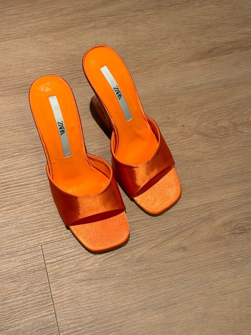 Zara high Block heels, Fesyen Wanita, Sepatu di Carousell