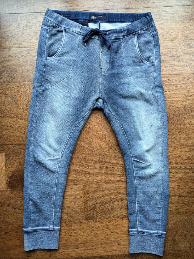 Zara soft denim joggers discount