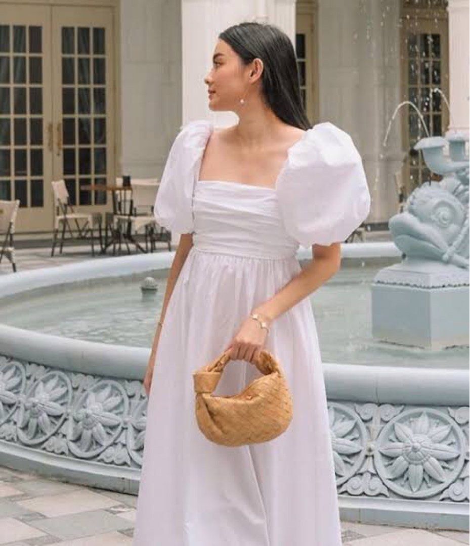 Zara White Poplin Dress, Women's Fashion, Dresses Sets, Dresses